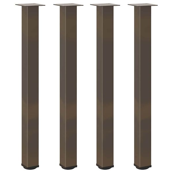 vidaXL P&eacute;s para mesa de bar 4 pe&ccedil;as a&ccedil;o natural 100-102 cm a&ccedil;o
