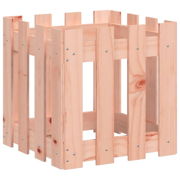 vidaXL Vaso jardim c/ design cerca 40x40x40 cm madeira douglas maci&ccedil;a