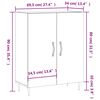 vidaXL Aparador 69,5x34x90 cm madeira processada cinza cimento