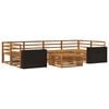 vidaXL Conjunto de Sof&aacute;s para Exterior 7 pcs Natural