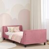 vidaXL Estrutura de Cama Infantil com Cabeceira Rosa 90 x 190 cm