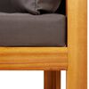 vidaXL Conjunto de sof&aacute;s de jardim vidaXL de 4 pe&ccedil;as com almofadas de madeira de ac&aacute;cia e corda