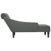 vidaXL Chaise lounge c/ almofada/apoio de bra&ccedil;os direito tecido