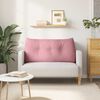 vidaXL Travesseiro para Costas Rosa 120 x 24 x 50 cm Veludo