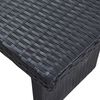 vidaXL 3 pcs conjunto lounge de jardim c/ almofad&otilde;es vime PE preto