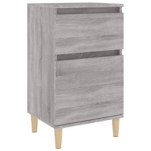 vidaXL Mesa de cabeceira 40x35x70 cm cinzento sonoma