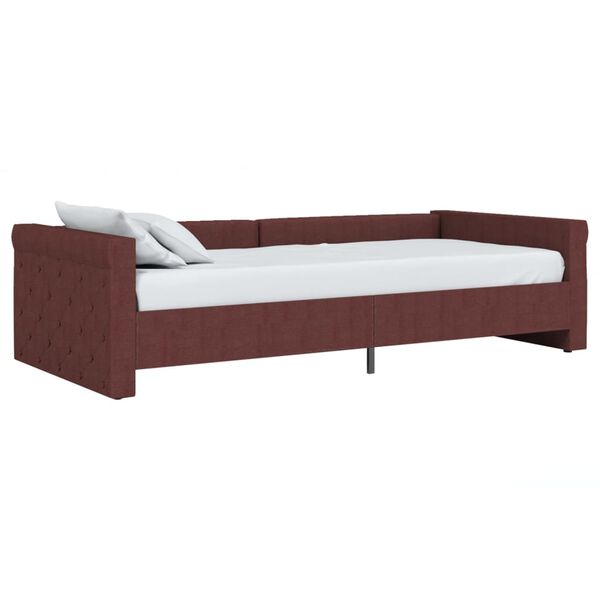 vidaXL Sof&aacute;-cama c/ colch&atilde;o e sa&iacute;da USB 90x200 cm tecido roxo