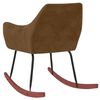 vidaXL Cadeira de baloi&ccedil;o veludo castanho
