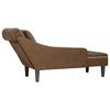 vidaXL Chaise lounge c/ almofada/apoio bra&ccedil;os direito couro artificial