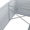 vidaXL Canteiro elevado de jardim a&ccedil;o galvanizado 240x80x45cm cinzento