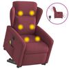 vidaXL Poltrona elevat&oacute;ria de massagens el&eacute;trica tecido vermelho tinto