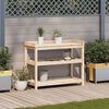vidaXL Mesa de jardinagem c/ prateleiras 108x45x86,5 cm pinho maci&ccedil;o