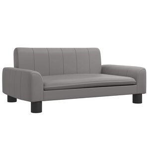 vidaXL Cama para c&atilde;es 70x45x30 cm couro artificial cinzento