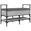 vidaXL Banco sapateira 85,5x42x57,5 cm deriv. madeira cinzento sonoma