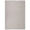 vidaXL Tapete de tecido plano p/ exterior 140x200 cm cinzento claro