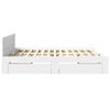 vidaXL Estrutura de cama c/ cabeceira sem colch&atilde;o 180x200 cm branco