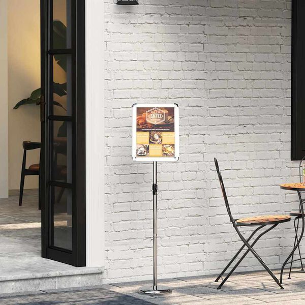 vidaXL Displays de Feira Prateado 25 x 25 x 125 cm Alum&iacute;nio