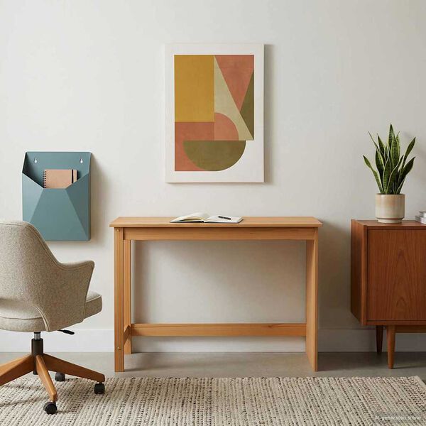 vidaXL Mesa Marrom mel 112 x 50 x 75 cm Madeira de Pinho S&oacute;lido