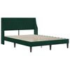 vidaXL Estrutura de cama com colch&atilde;o Verde Escuro 120 x 200 cm Veludo