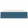 vidaXL Cama com arruma&ccedil;&atilde;o e colch&atilde;o Azul Escuro 160 x 200 cm Veludo