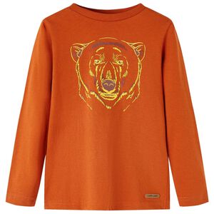 T-shirt de manga comprida para crian&ccedil;a ferrugem-claro 104