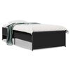vidaXL Estrutura de cama 90x190 cm derivados de madeira e metal preto