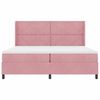 vidaXL Cama Box com colch&atilde;o com led Rosa 200 x 200 cm Veludo