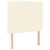 vidaXL Estrutura de cama c/ cabeceira couro artificial 120x200cm creme