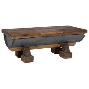 vidaXL Mesa de centro Natural 90 x 50 x 35 cm madeira