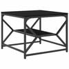 vidaXL Mesa de centro Carvalho Preto 51 x 50 x 40 cm