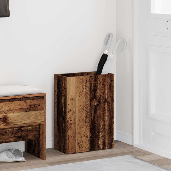 vidaXL Suporte de Guarda-Sol Madeira antiga 40 x 20 x 55,5 cm