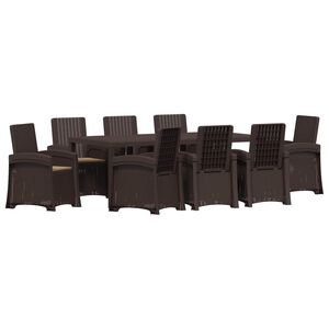 vidaXL Conjunto de Jantar para Jardim 9 unid. PP
