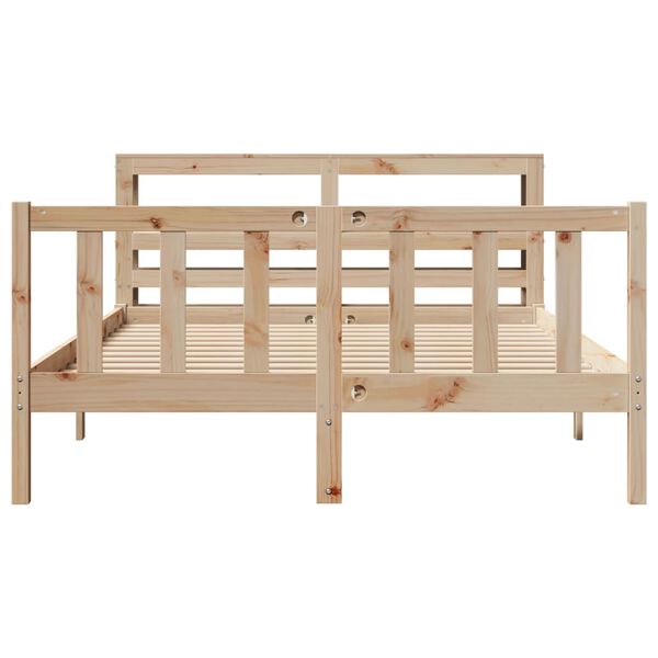 vidaXL Cama sem colch&atilde;o 140x190 cm madeira de pinho maci&ccedil;a