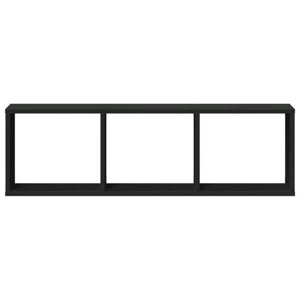 vidaXL Arm&aacute;rio parede 100x16x30 cm derivados de madeira preto