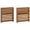 vidaXL Bra&ccedil;os 2 pcs Castanho 58,5 x 10 x 61 cm Madeira processada