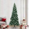 vidaXL &Aacute;rvore de Natal artificial de canto Verde 240 cm PVC e Metal