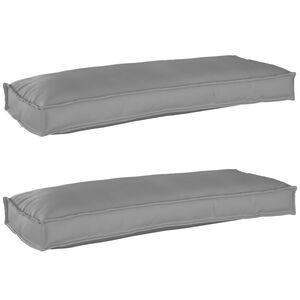 vidaXL Conjunto de Almofadas para Palete 2 pcs Cinzeto 100 x 40 x 8 cm