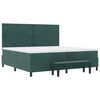 vidaXL Cama Box com colch&atilde;o Verde Escuro 200 x 200 cm Veludo
