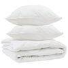 vidaXL Duvet para Todas as Esta&ccedil;&otilde;es 3 unid. Branco Microfibra