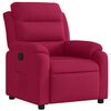 vidaXL Poltrona reclin&aacute;vel veludo vermelho tinto