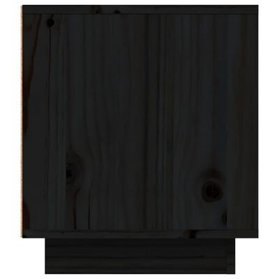 vidaXL Móvel de TV 80x35x40,5 cm madeira de pinho maciça preto