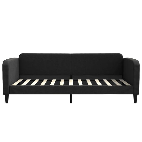 vidaXL Sof&aacute;-cama 100x200 cm tecido preto