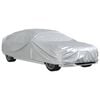 vidaXL Cobertura de carro p/ Sedan c/ cintas de fivela L PEVA prateado
