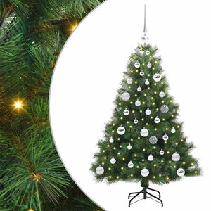 vidaXL &Aacute;rvore de Natal Artificial com 150 LEDs Verde 120 cm PE e PVC