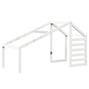 vidaXL Telhado de cama infantil 198x87x113 cm pinho maci&ccedil;o branco