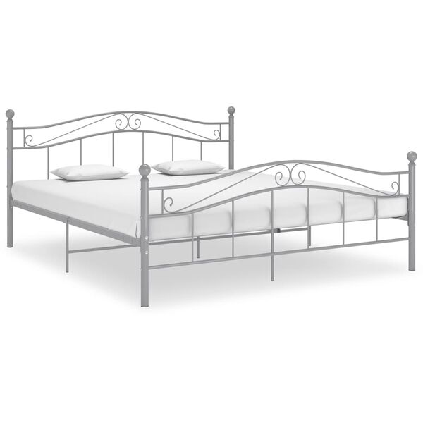 vidaXL Estrutura de cama 180x200 cm metal cinzento
