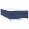 vidaXL Cama boxspring com colch&atilde;o 120x190 cm tecido azul