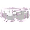 vidaXL 7 pcs conj. sofás jardim com almofadões vime PE cinzento-claro