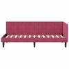 vidaXL Estrutura de Cama de Canto Vinho Vermelho 80 cm x 200 cm Veludo