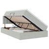 vidaXL Cama de Armazenamento LED com Colch&atilde;o Cinzento-claro